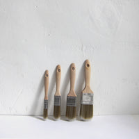Natural wood paint brush set