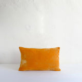 Senna velvet and cotton cushion