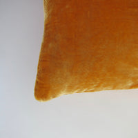 Senna velvet and cotton cushion