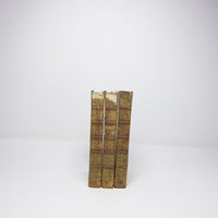 Set of vintage brown leather books