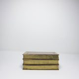 Set of vintage brown leather books