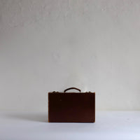 Vintage small brown leather writing case