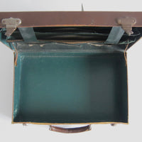 Vintage small brown leather writing case