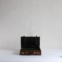 Vintage small brown leather writing case