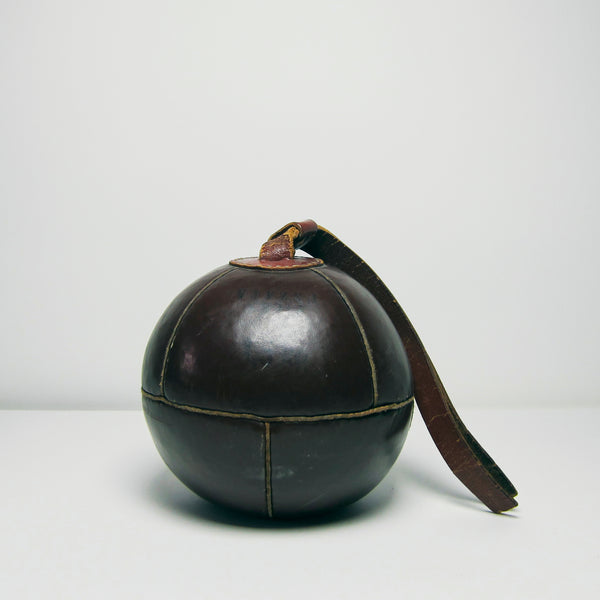 Vintage leather medicine ball