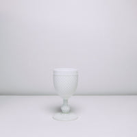 White milk glass bobble goblet