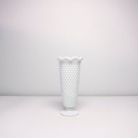 White milk glass vase